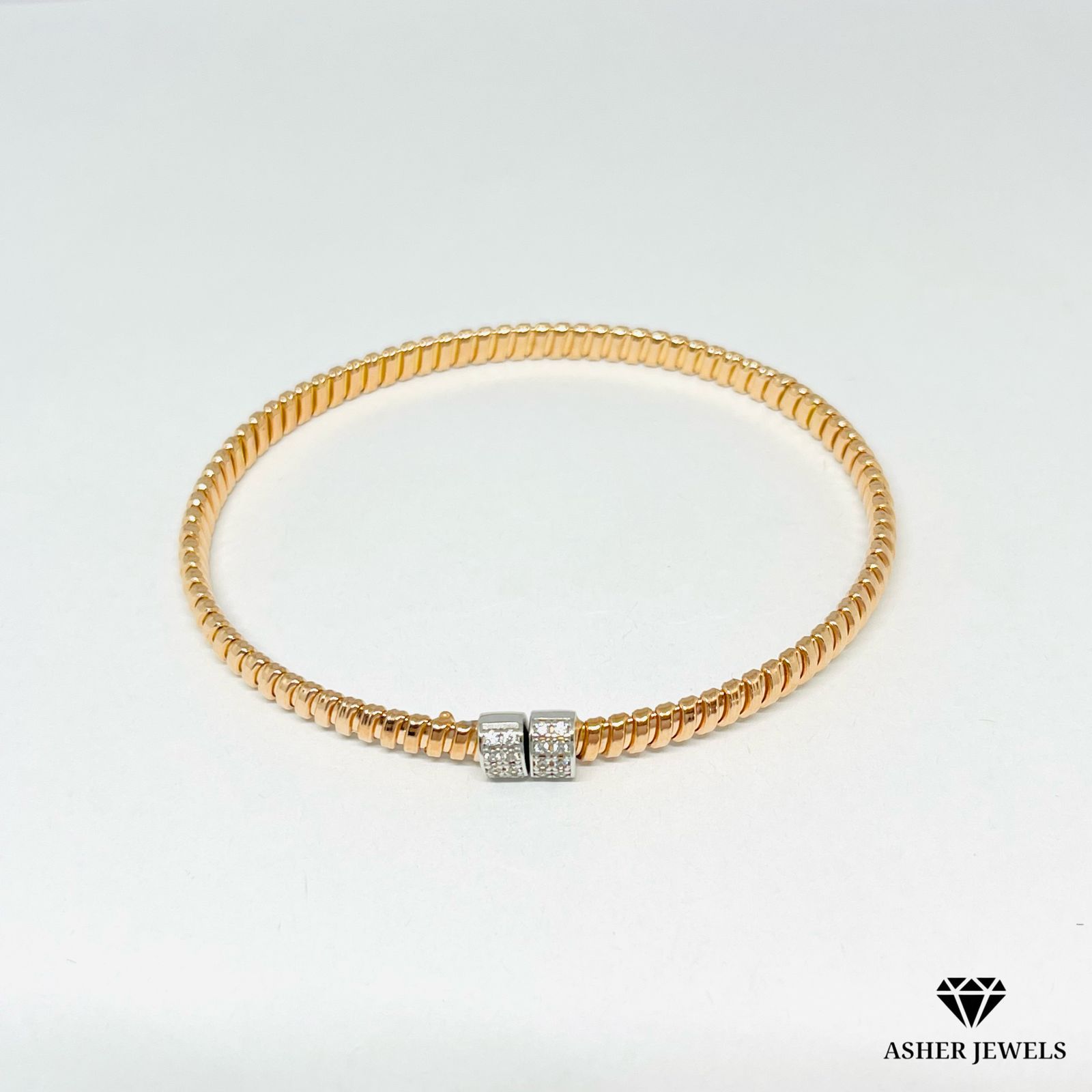 Rose Gold Tessitore Bangle 16cm